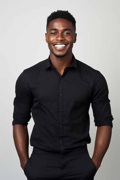 foto a man handsome man standing premium photo…