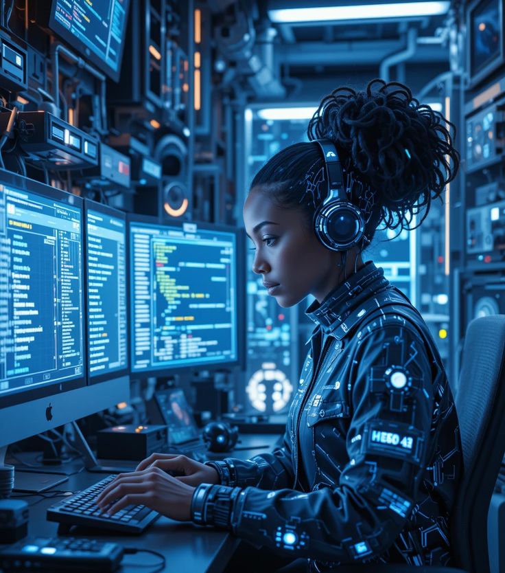#futuristic #techsavvy #blackwoman #cyberpunk…
